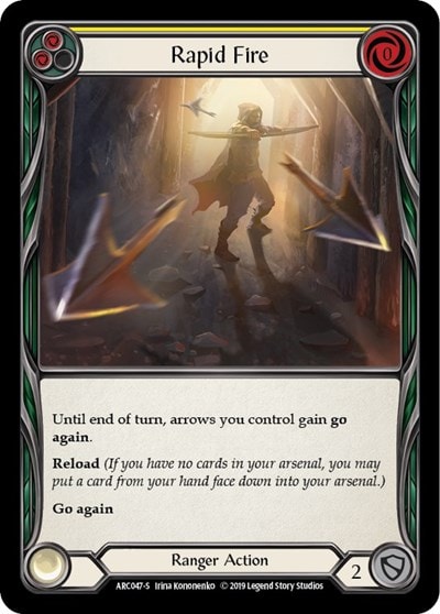 Rapid Fire (ARC) #ARC047 Super Rare (Unlimited Edition Normal Lightly Played) Arcane Rising Flesh and Blood TCG: 2020