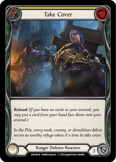 Take Cover Yellow (ARC) #ARC049 Rare Arcane Rising Flesh and Blood TCG: 2020