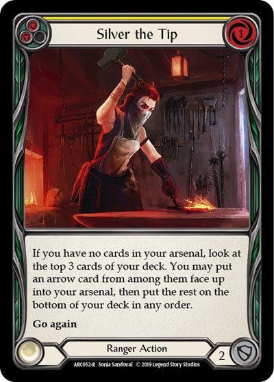 Silver the Tip Yellow (ARC) #ARC052 Rare Arcane Rising Flesh and Blood TCG: 2020