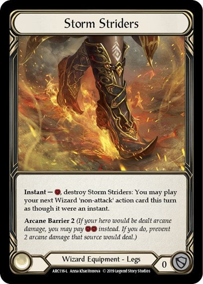 Storm Striders (ARC) #ARC116 Legendary (Unlimited Edition Rainbow Foil Near Mint) Arcane Rising Flesh and Blood TCG: 2020