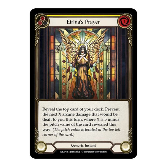 Eirina's Prayer (Yellow) (ARC) #ARC174 Rare (Unlimited Edition Normal Lightly Played) Arcane Rising Flesh and Blood TCG: 2020