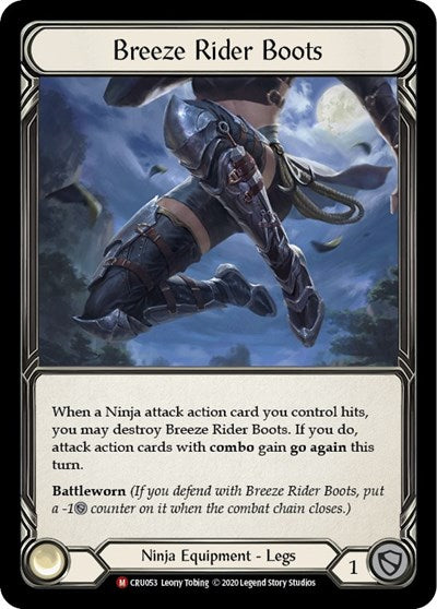 Breeze Rider Boots (CRU) #CRU053 Majestic (Unlimited Edition Rainbow Foil Near Mint) Crucible of War Flesh and Blood TCG: 2020