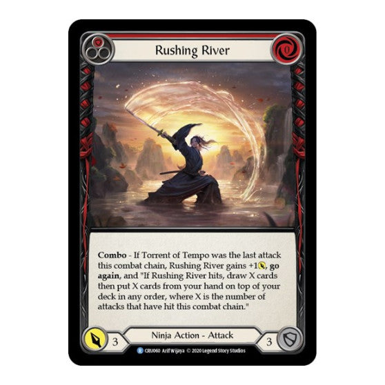 Rushing River (Red) (CRU) #CRU060 Rare (Unlimited Edition Normal Lightly Played) Crucible of War Flesh and Blood TCG: 2020