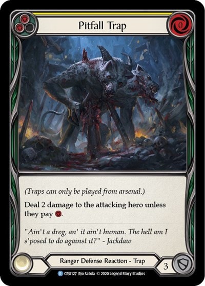 Pitfall Trap (CRU) #CRU127 Rare (Unlimited Edition Normal Lightly Played) Crucible of War Flesh and Blood TCG: 2020