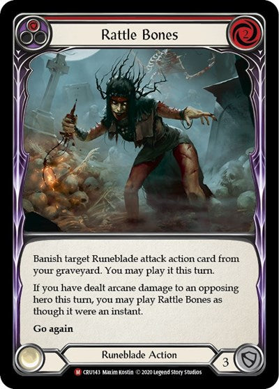 Rattle Bones (CRU) #CRU143 Majestic (Unlimited Edition Normal Near Mint) Crucible of War Flesh and Blood TCG: 2020