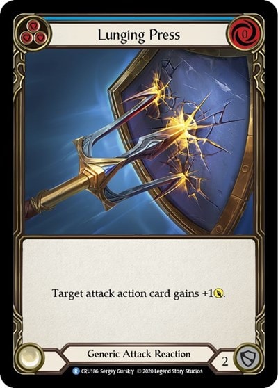 Lunging Press (CRU) #CRU186 Rare (Unlimited Edition Normal Lightly Played) Crucible of War Flesh and Blood TCG: 2020