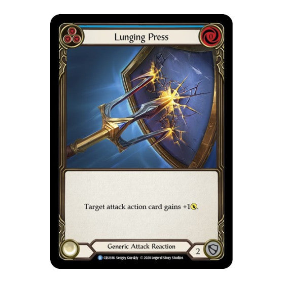 Lunging Press (CRU) #CRU186 Rare (Unlimited Edition Normal Lightly Played) Crucible of War Flesh and Blood TCG: 2020