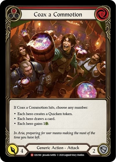 Coax a Commotion (CRU) #CRU180 Majestic (Unlimited Edition Normal Lightly Played) Crucible of War Flesh and Blood TCG: 2020