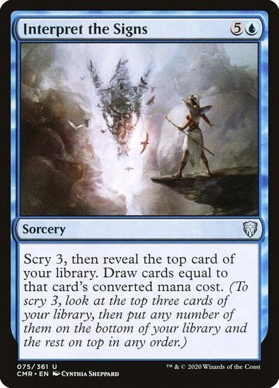 Interpret the Signs (CMR) #75 Uncommon (Lightly Played) Commander Legends Magic: The Gathering: 2020