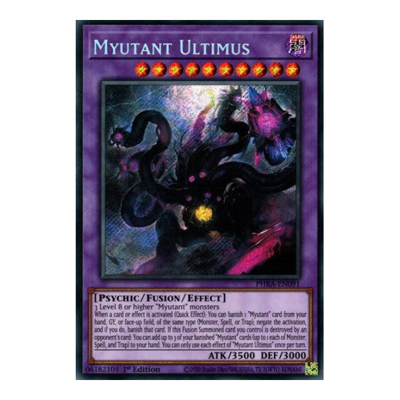 Myutant Ultimus (PHRA) #PHRA-EN091 Secret Rare Phantom Rage YuGiOh: 2020