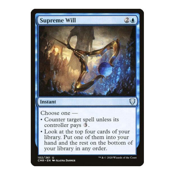 Supreme Will (CMR) #102 Uncommon (Lightly Played) Commander Legends Magic: The Gathering: 2020