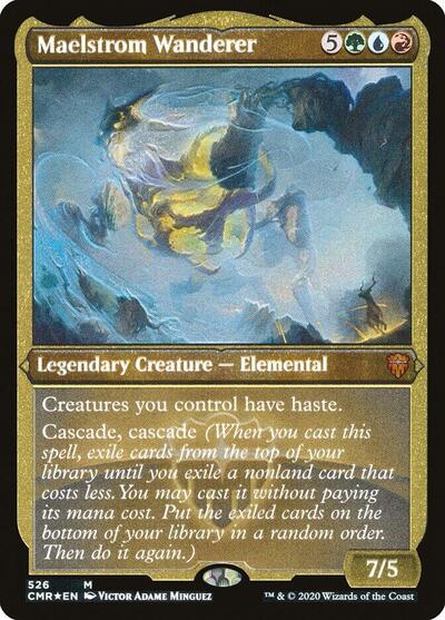 Maelstrom Wanderer Foil Etched (CMR) #526 Mythic Rare (Foil Lightly Played) Commander Legends Magic: The Gathering: 2020