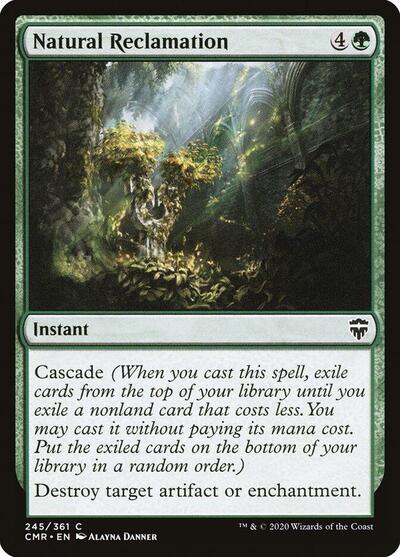 Natural Reclamation (CMR) #245 Common (Lightly Played) Commander Legends Magic: The Gathering: 2020