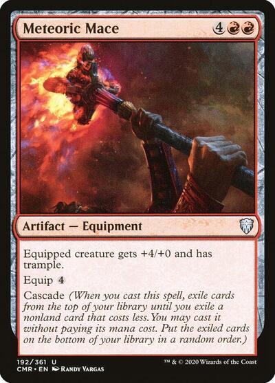 Meteoric Mace (CMR) #192 Uncommon (Lightly Played) Commander Legends Magic: The Gathering: 2020