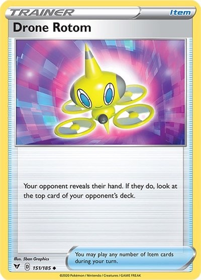 Drone Rotom (SWSH04) #151/185 Uncommon (Moderately Played) SWSH04: Vivid Voltage Pokemon: 2020