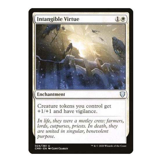 Intangible Virtue (CMR) #24 Uncommon (Lightly Played) Commander Legends Magic: The Gathering: 2020