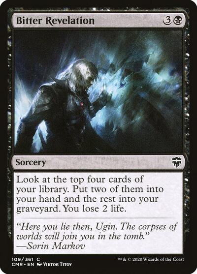 Bitter Revelation (CMR) #109 Common (Near Mint) Commander Legends Magic: The Gathering: 2020