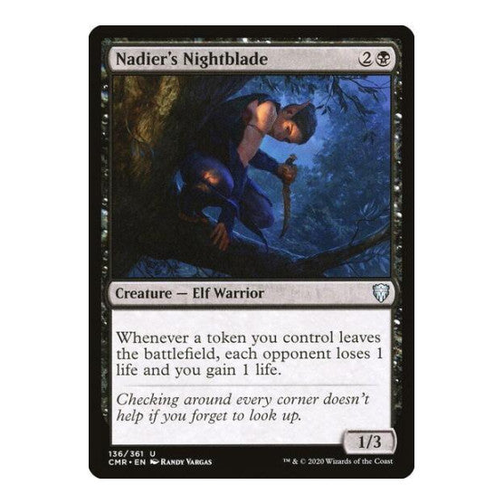 Nadiers Nightblade (CMR) #136 Uncommon (Lightly Played) Commander Legends Magic: The Gathering: 2020