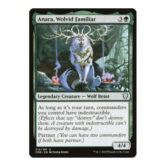 Anara, Wolvid Familiar (CMR) #214 Uncommon Commander Legends Magic: The Gathering: 2020