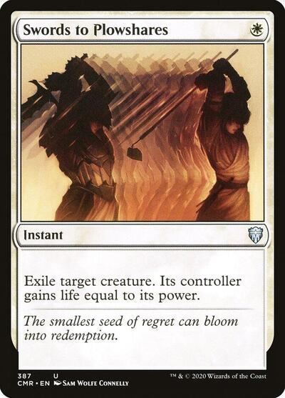 Swords to Plowshares (CMR) #387 Uncommon (Lightly Played) Commander Legends Magic: The Gathering: 2020
