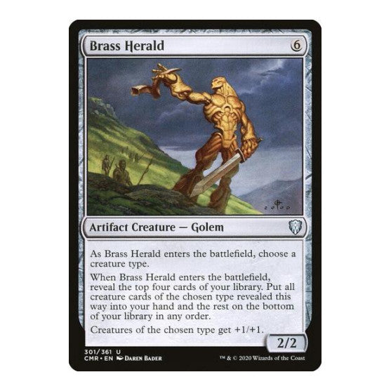 Brass Herald (CMR) #301 Uncommon (Lightly Played) Commander Legends Magic: The Gathering: 2020