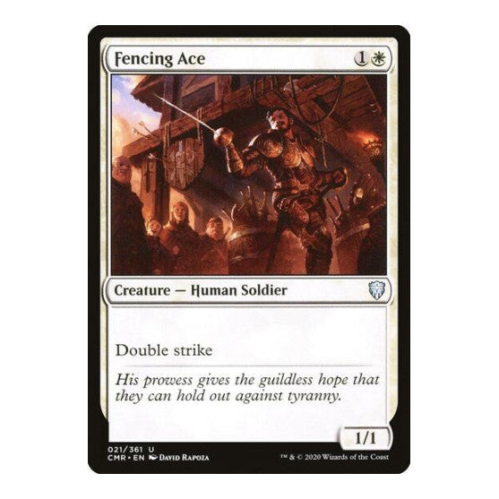 Fencing Ace (CMR) #21 Uncommon (Lightly Played) Commander Legends Magic: The Gathering: 2020