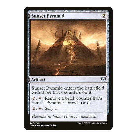 Sunset Pyramid (CMR) #345 Uncommon (Lightly Played) Commander Legends Magic: The Gathering: 2020
