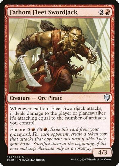 Fathom Fleet Swordjack (CMR) #177 Uncommon (Lightly Played) Commander Legends Magic: The Gathering: 2020
