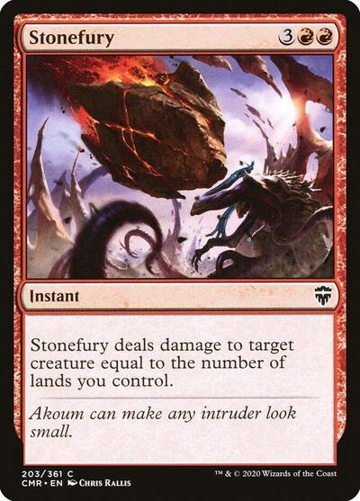 Stonefury (CMR) #203 Common Commander Legends Magic: The Gathering: 2020