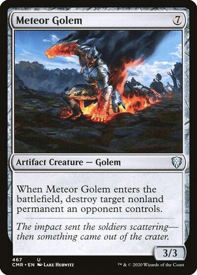 Meteor Golem 467 (CMR) #467 Uncommon (Lightly Played) Commander Legends Magic: The Gathering: 2020