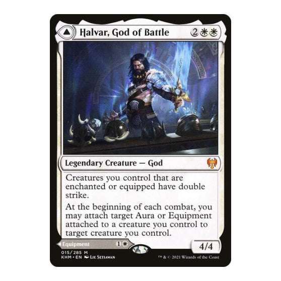 Halvar, God of Battle (KHM) #15 Mythic Rare (Lightly Played) Kaldheim Magic: The Gathering: 2021