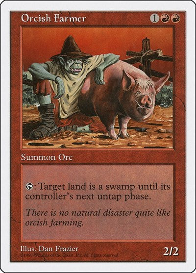 Orcish Farmer (5ED) #256 Common (Moderately Played) Fifth Edition Magic: The Gathering: 1997