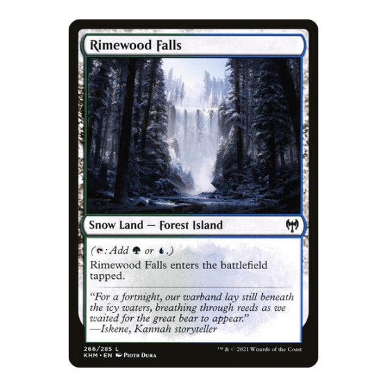 Rimewood Falls (KHM) #266 Land (Lightly Played) Kaldheim Magic: The Gathering: 2021