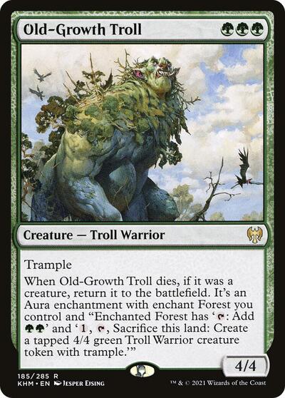 Old Growth Troll (KHM) #185 Rare (Near Mint) Kaldheim Magic: The Gathering: 2021