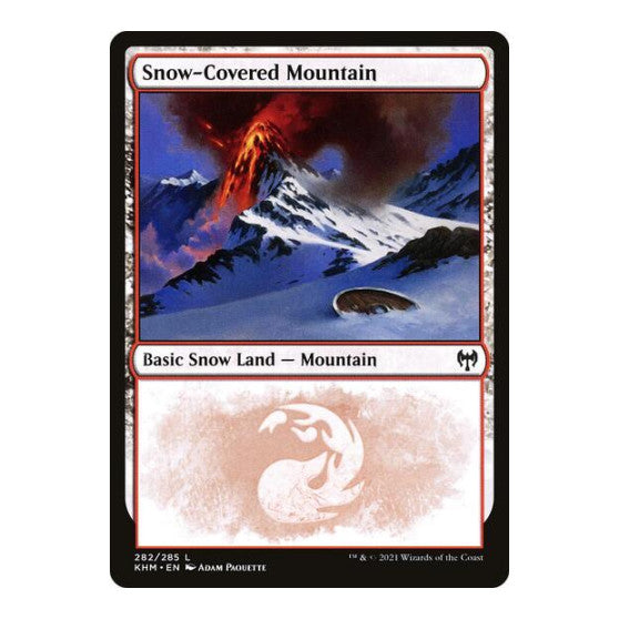 Snow Covered Mountain 282 (KHM) #282 Land (Foil Lightly Played) Kaldheim Magic: The Gathering: 2021