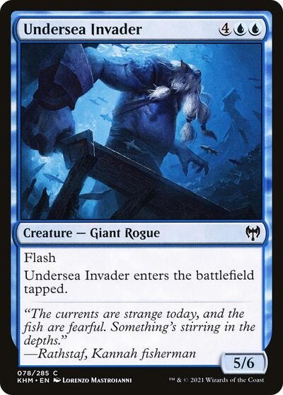 Undersea Invader (KHM) #78 Common Kaldheim Magic: The Gathering: 2021