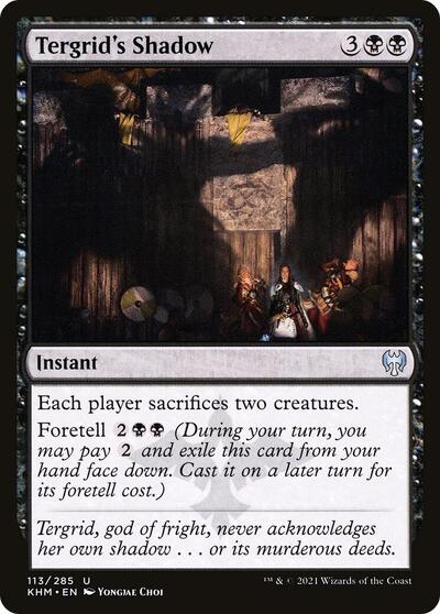 Tergrids Shadow (KHM) #113 Uncommon (Lightly Played) Kaldheim Magic: The Gathering: 2021