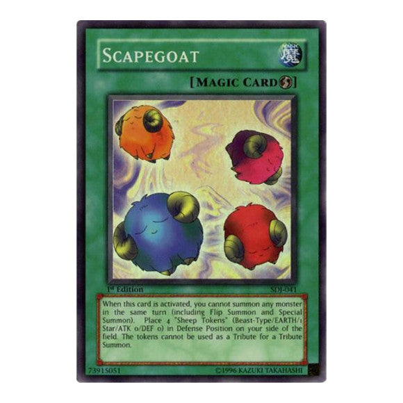 Scapegoat (SDJ) #SDJ-041 Super Rare (Unlimited Damaged) Starter Deck: Joey YuGiOh: 2003