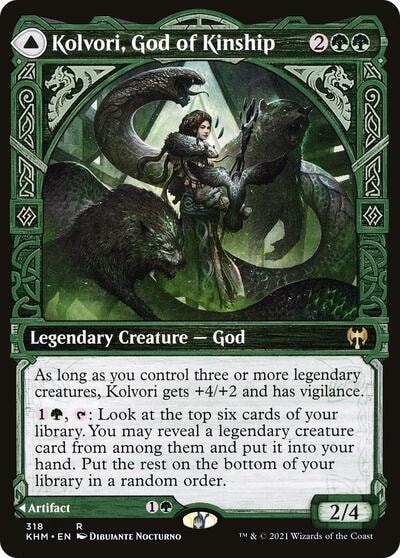 Kolvori God of Kinship Showcase (KHM) #318 Rare (Lightly Played) Kaldheim Magic: The Gathering: 2021