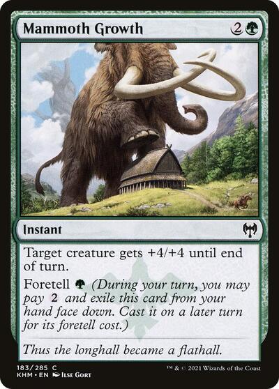 Mammoth Growth (KHM) #183 Common (Lightly Played) Kaldheim Magic: The Gathering: 2021