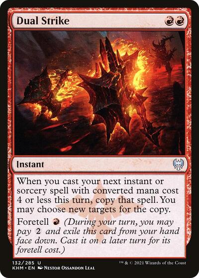 Dual Strike (KHM) #132 Uncommon (Lightly Played) Kaldheim Magic: The Gathering: 2021