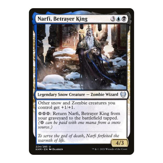 Narfi, Betrayer King (KHM) #224 Uncommon (Lightly Played) Kaldheim Magic: The Gathering: 2021