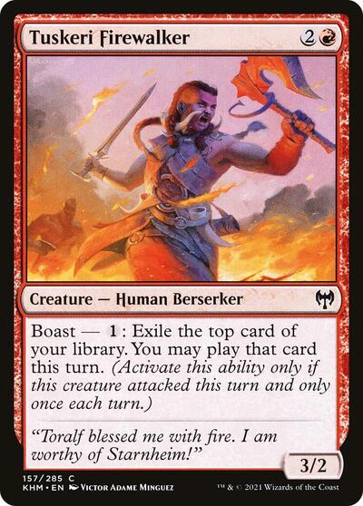 Tuskeri Firewalker (KHM) #157 Common (Lightly Played) Kaldheim Magic: The Gathering: 2021