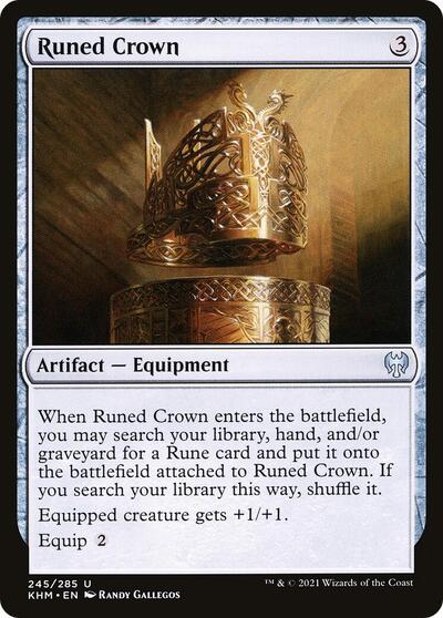 Runed Crown (KHM) #245 Uncommon (Lightly Played) Kaldheim Magic: The Gathering: 2021
