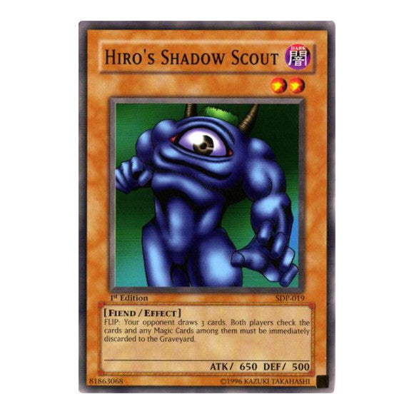Hiro's Shadow Scout (SDP) #SDP-019 Common (Unlimited Damaged) Starter Deck: Pegasus YuGiOh: 2003