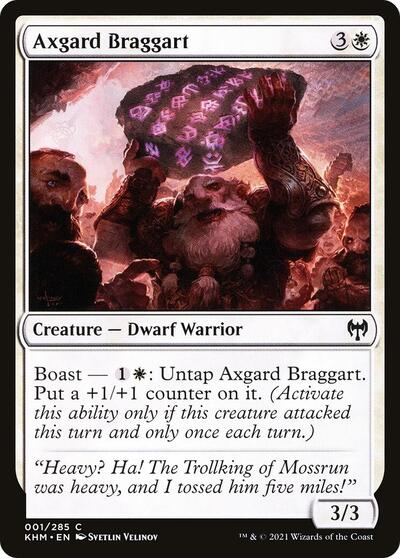 Axgard Braggart (KHM) #1 Common Kaldheim Magic: The Gathering: 2021