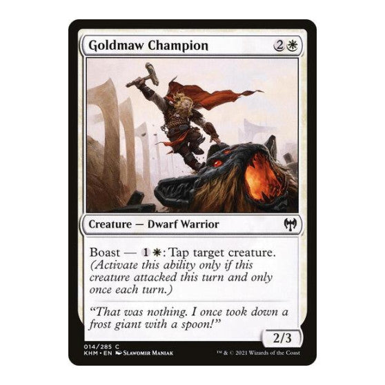 Goldmaw Champion (KHM) #14 Common Kaldheim Magic: The Gathering: 2021