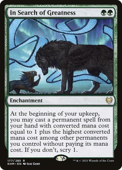 In Search of Greatness (KHM) #177 Rare (Lightly Played) Kaldheim Magic: The Gathering: 2021