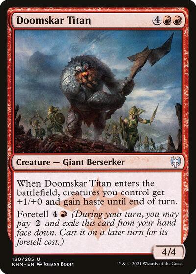 2021 Magic: Kaldheim (KHM) - Doomskar Titan (#130, Uncommon)