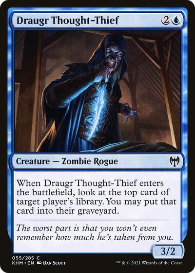 Draugr Thought Thief (KHM) #55 Common (Lightly Played) Kaldheim Magic: The Gathering: 2021
